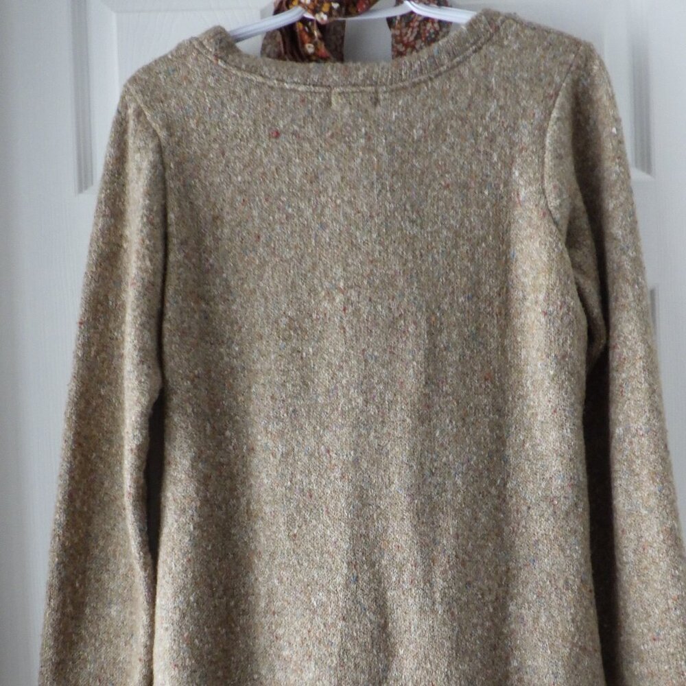 Molly Bracken Dress (10/M) BrownTan Boho Layered Lace Chic Whimsical Prairie - Picture 5 of 10